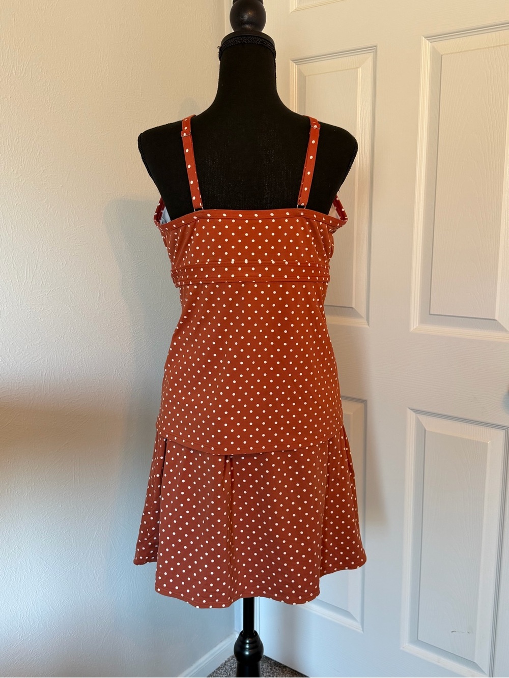 Lands' End SWIM Polka Dot Swim top+skirt - Picture 4 of 11